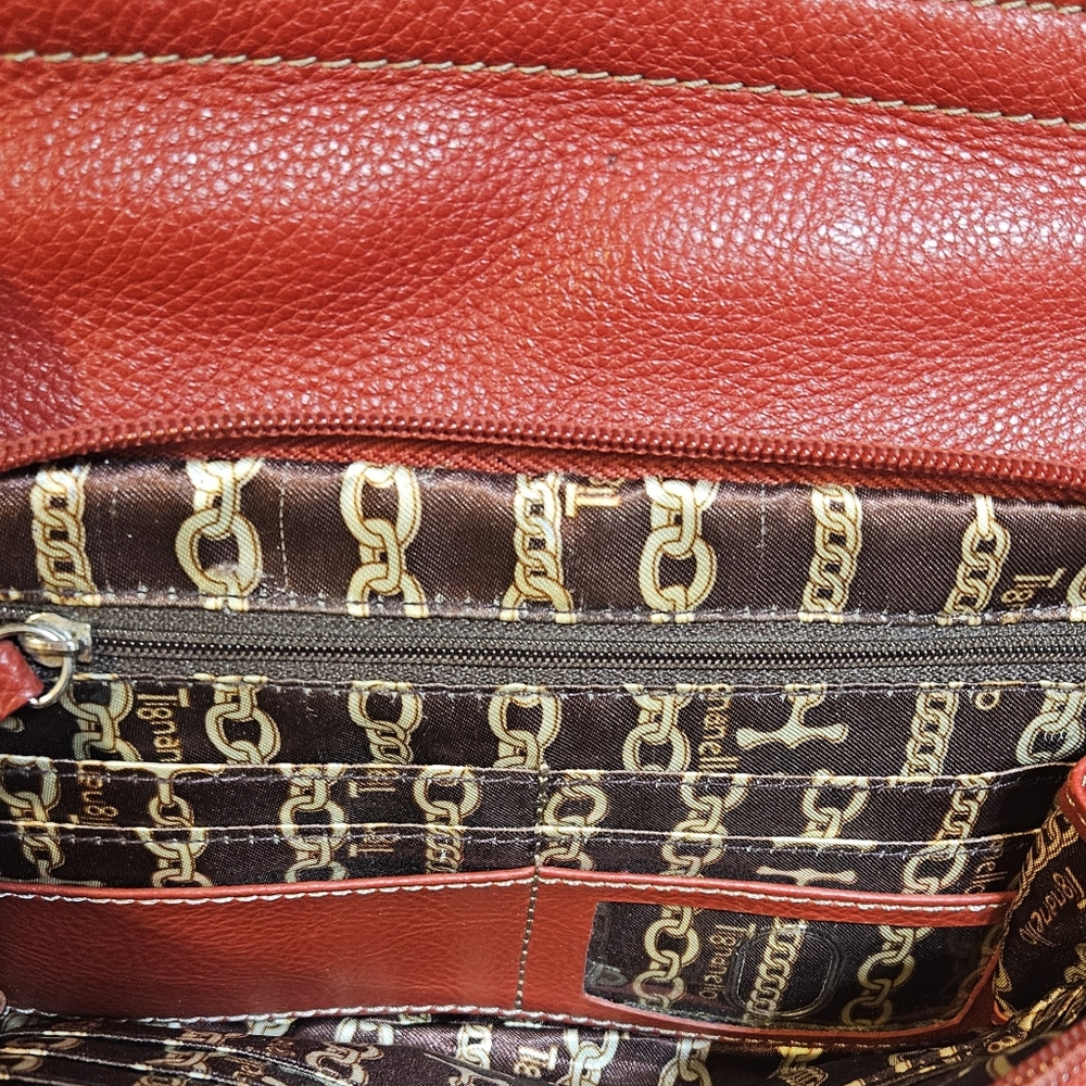 Vintage Tiganello Pebbled Leather Crossbody Bag Nice - Picture 5 of 7